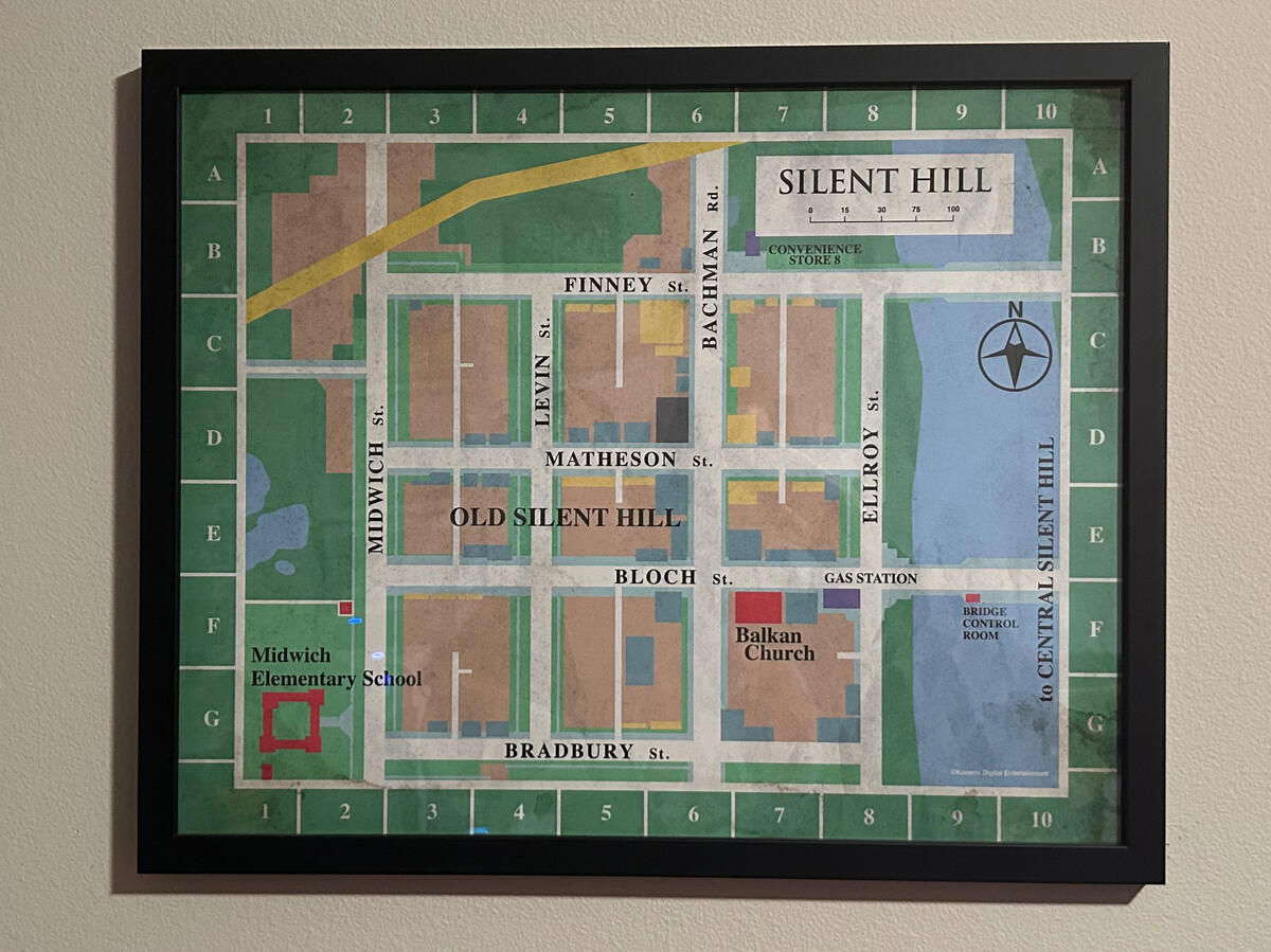 Silent Hill Map Framed Poster Silent Hill Map Framed Poster